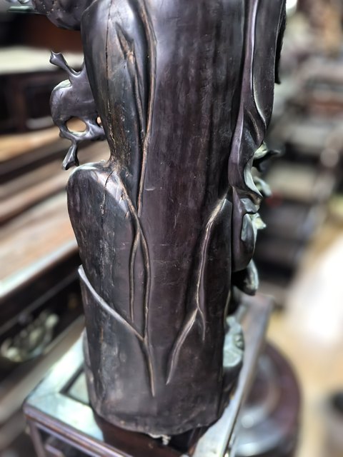 古玩雜項(xiàng)木雕壽星真品鑒賞圖