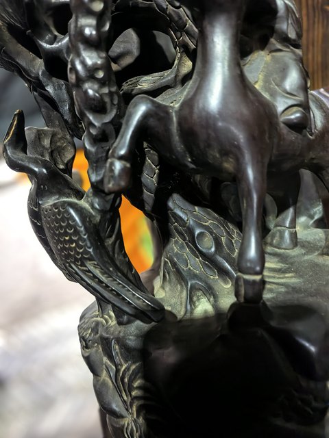 古玩雜項(xiàng)木雕壽星真品鑒賞圖