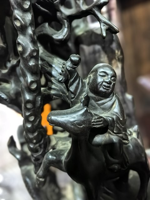 古玩雜項(xiàng)木雕壽星真品鑒賞圖