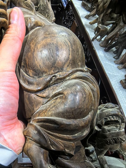 古玩雜項木雕人物真品鑒賞圖