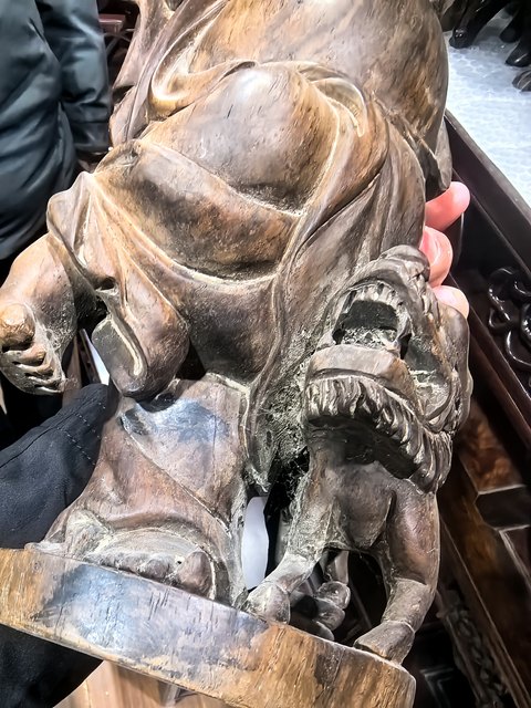 古玩雜項木雕人物真品鑒賞圖