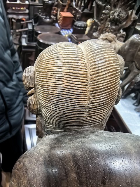 古玩雜項木雕人物真品鑒賞圖