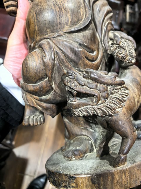 古玩雜項木雕人物真品鑒賞圖