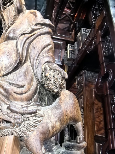 古玩雜項木雕人物真品鑒賞圖