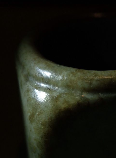 古玩玉器和田玉琮真品鑒賞圖