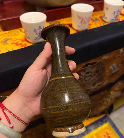 古玩陶瓷金代玉壺春瓶真品鑒賞圖