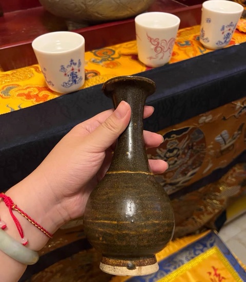 古玩陶瓷金代玉壺春瓶真品鑒賞圖