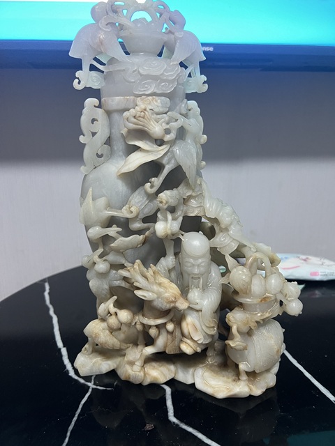 古玩玉器玉雕福祿壽真品鑒賞圖