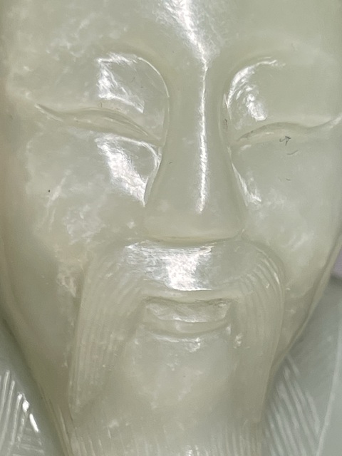 古玩玉器和田玉雕“太白擺件”真品鑒賞圖