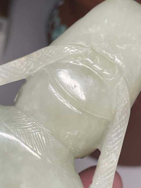 古玩玉器和田玉雕“太白擺件”真品鑒賞圖