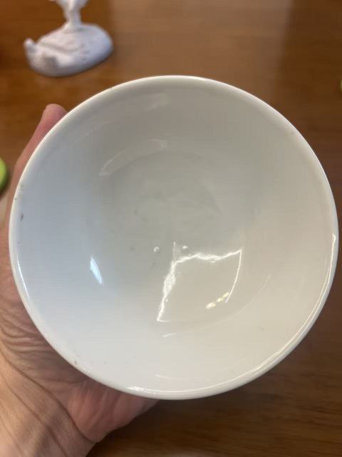 古玩陶瓷粉彩福壽紋茶碗真品鑒賞圖