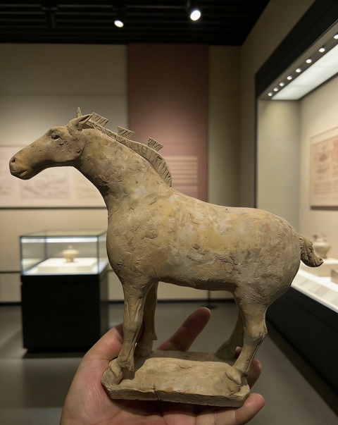 古玩陶瓷【馬年大吉】唐·烈馬拍賣，當前價格990元