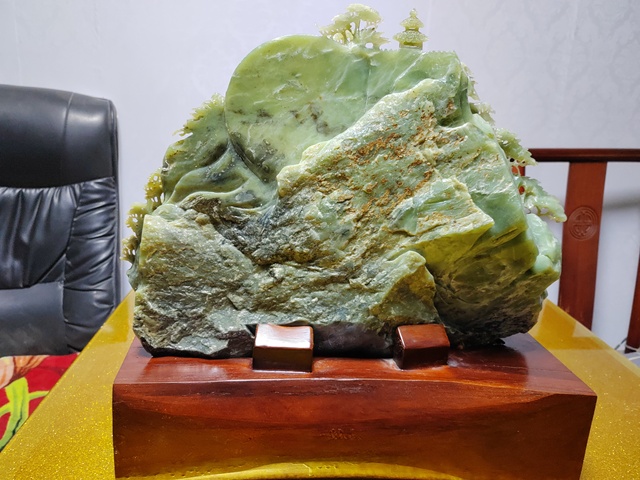 古玩玉器獨山玉山子真品鑒賞圖