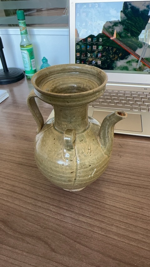 古玩陶瓷青釉執(zhí)壺真品鑒賞圖