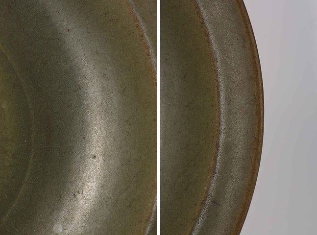 古玩陶瓷龍泉青瓷折沿盤拍賣，當前價格150000元