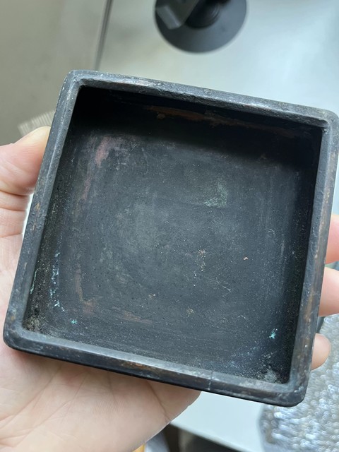 古玩銅器墨盒真品鑒賞圖