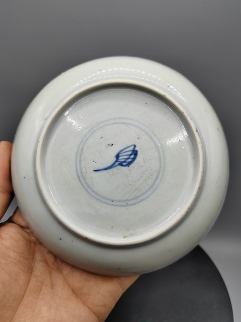 古玩陶瓷青花鸞鳳和鳴紋盤真品鑒賞圖