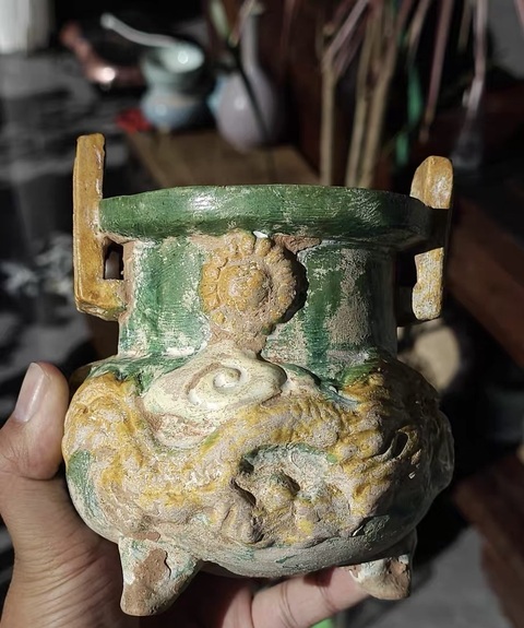 古玩陶瓷明法華彩香爐真品鑒賞圖
