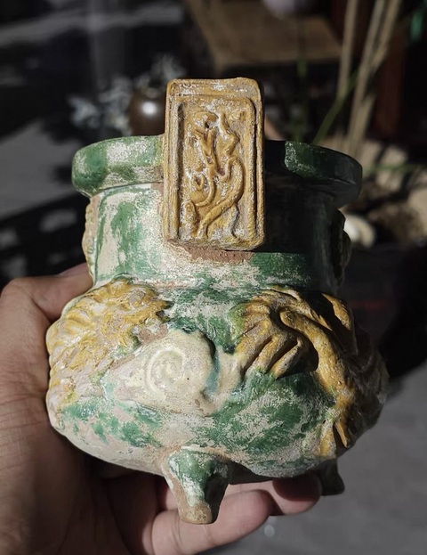 古玩陶瓷明法華彩香爐真品鑒賞圖