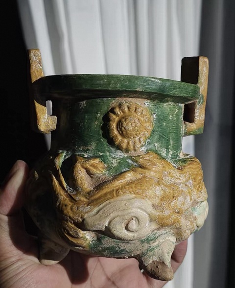 古玩陶瓷明法華彩香爐真品鑒賞圖