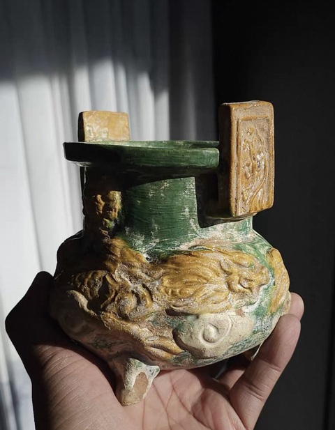 古玩陶瓷明法華彩香爐真品鑒賞圖