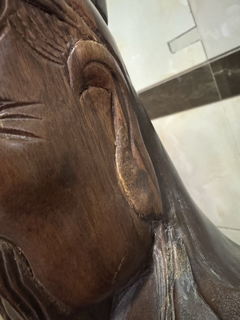 古玩雜項(xiàng)木雕關(guān)公像真品鑒賞圖