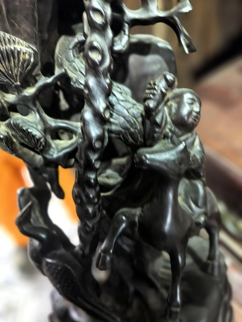 古玩雜項(xiàng)木雕壽星真品鑒賞圖