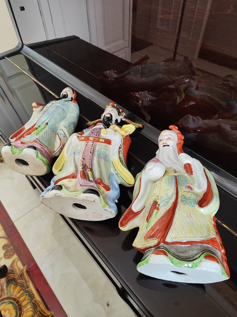 古玩陶瓷福祿壽三星造像【超大號】創匯五六七拍賣，當前價格688元