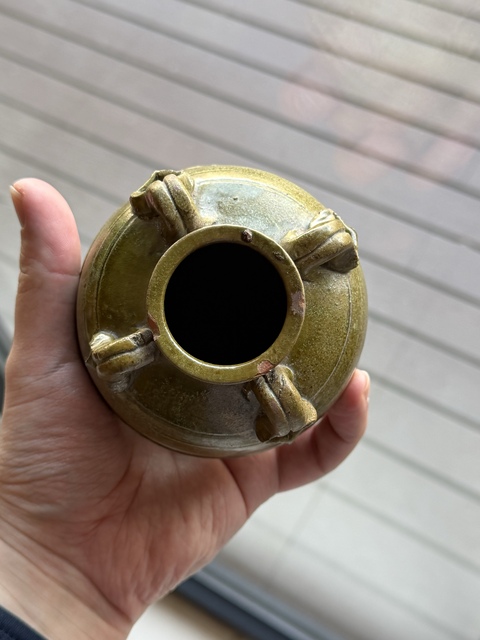 古玩陶瓷青釉四系罐真品鑒賞圖