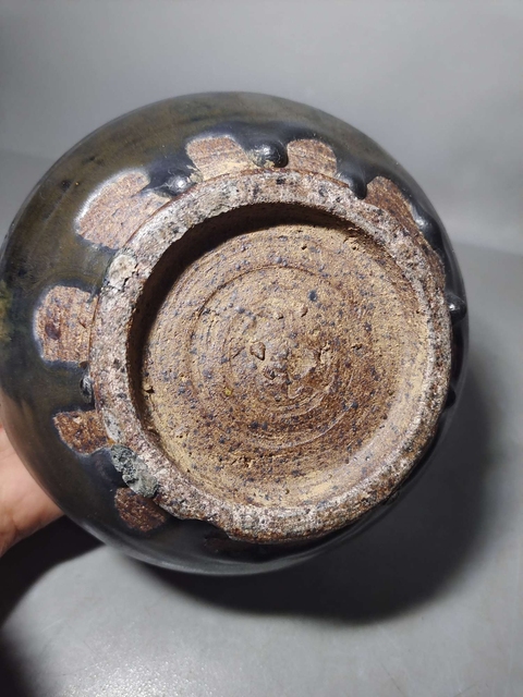 古玩陶瓷褐釉雙系罐真品鑒賞圖
