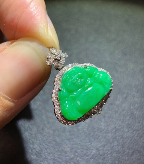 古玩玉器彌勒真品鑒賞圖