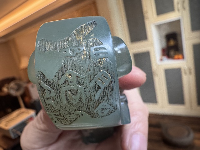 古玩玉器岫玉雕件真品鑒賞圖