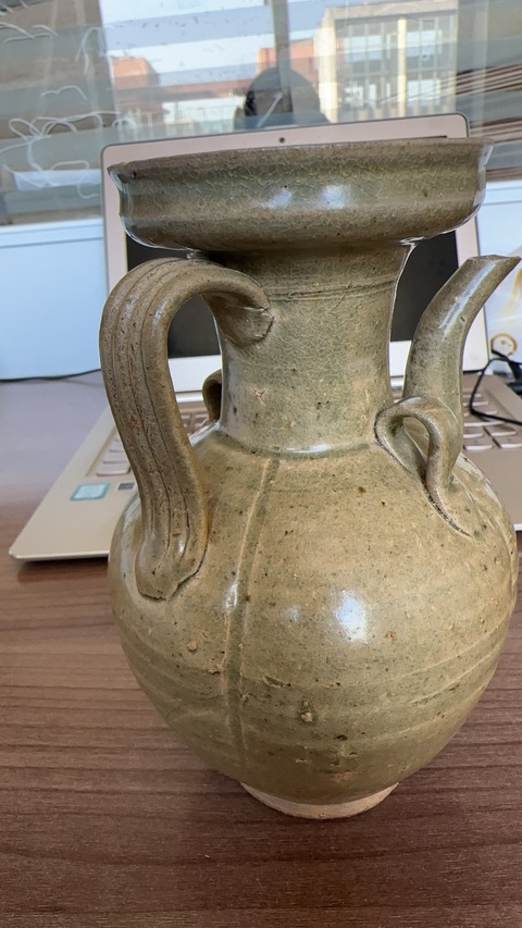 古玩陶瓷北宋青釉執壺真品鑒賞圖