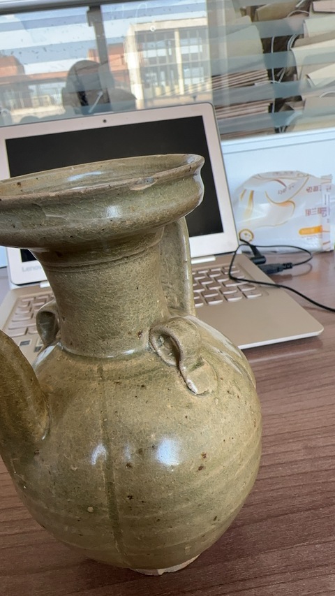 古玩陶瓷北宋青釉執壺真品鑒賞圖