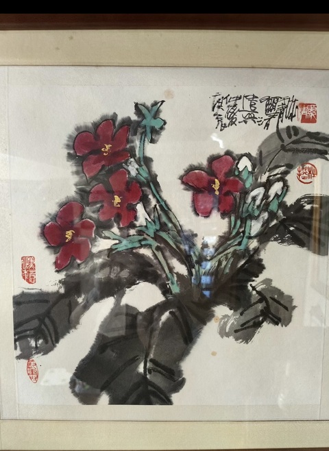 古玩字畫杜顯清大寫意花卉真品鑒賞圖