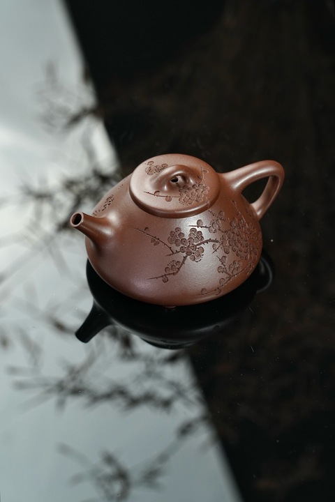 古玩雜項子冶石瓢紫砂壺【全手工】【老紫泥】真品鑒賞圖