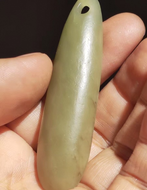 古玩玉器和田玉勺真品鑒賞圖