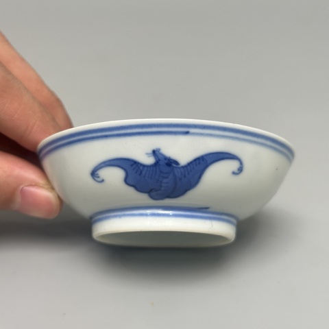 古玩陶瓷清光緒官窯青花松竹梅紋碟真品鑒賞圖