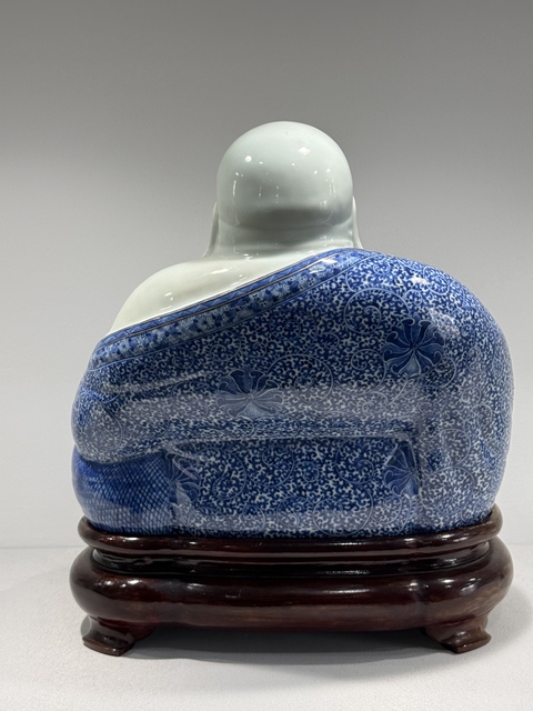 古玩陶瓷青花彌勒佛真品鑒賞圖
