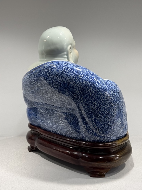 古玩陶瓷青花彌勒佛真品鑒賞圖