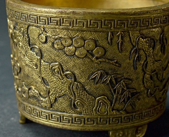 古玩銅器筒式爐真品鑒賞圖