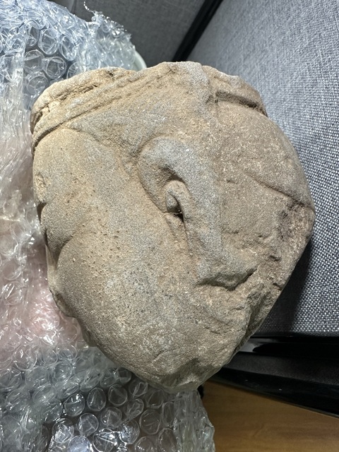 古玩雜項菩薩首真品鑒賞圖