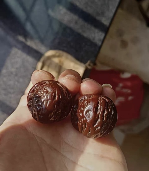 古玩雜項核桃文玩手把件真品鑒賞圖