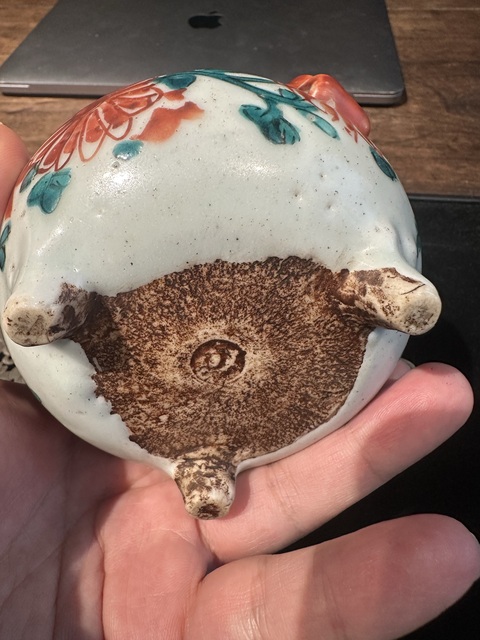 古玩陶瓷19世紀(jì) 紅綠彩香爐真品鑒賞圖