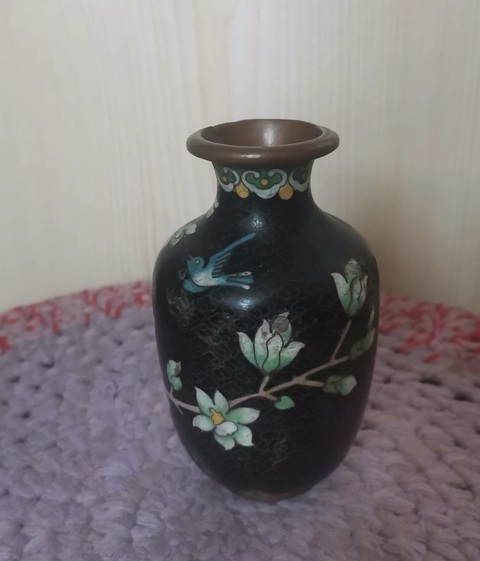 古玩雜項(xiàng)銅胎掐絲琺瑯瓶真品鑒賞圖