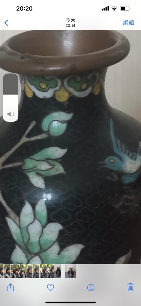 古玩雜項(xiàng)銅胎掐絲琺瑯瓶真品鑒賞圖