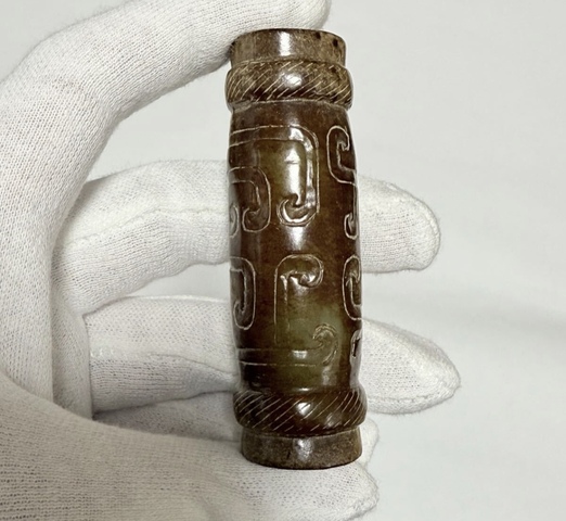 古玩玉器仿古玉勒子真品鑒賞圖