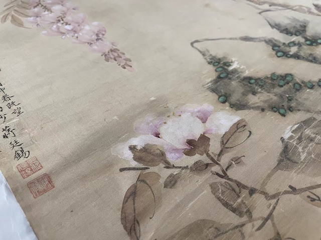 古玩字畫蔣廷錫款花鳥真品鑒賞圖
