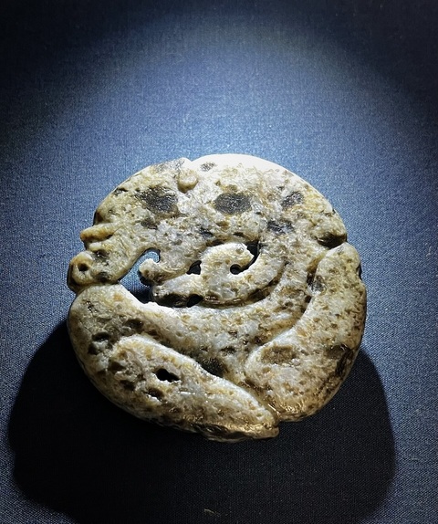 古玩玉器仿古玉龍紋佩真品鑒賞圖