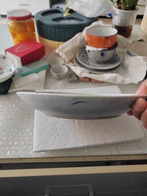 古玩陶瓷青花釉里紅魚紋盤真品鑒賞圖